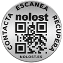 Placa QR Nolost plateada